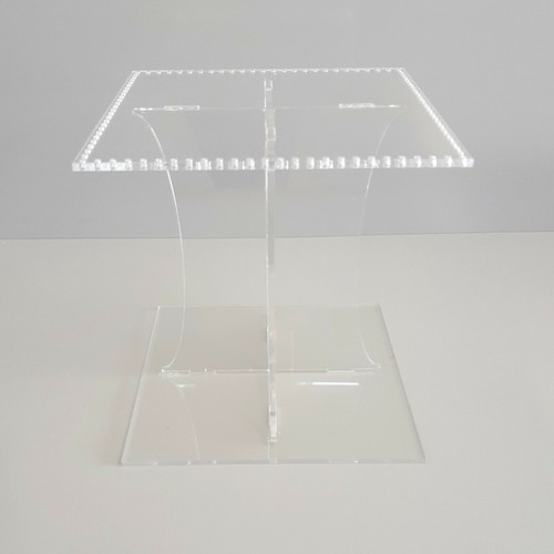 Square acrylic wedding cake - acrylic,