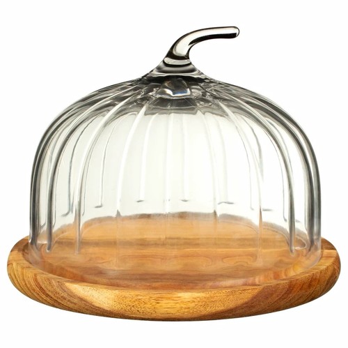 Glass pumpkin cake stand dome - pumpkin,