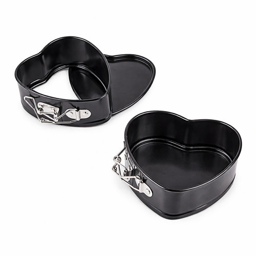 Heart cake tin set non - x,
