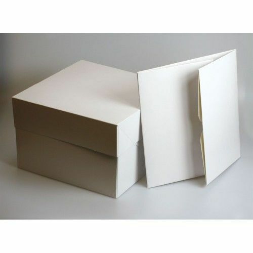 White cake box with lid - with,