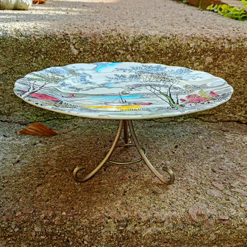 Round ceramic cake stand - ceramic,